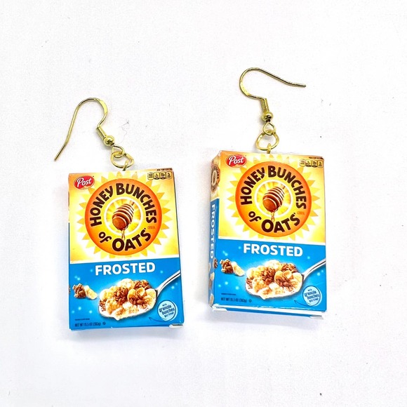 Honey Bunches of Oats Earrings - Cereal Earrings - Mini Brands Accessories - Picture 2 of 10
